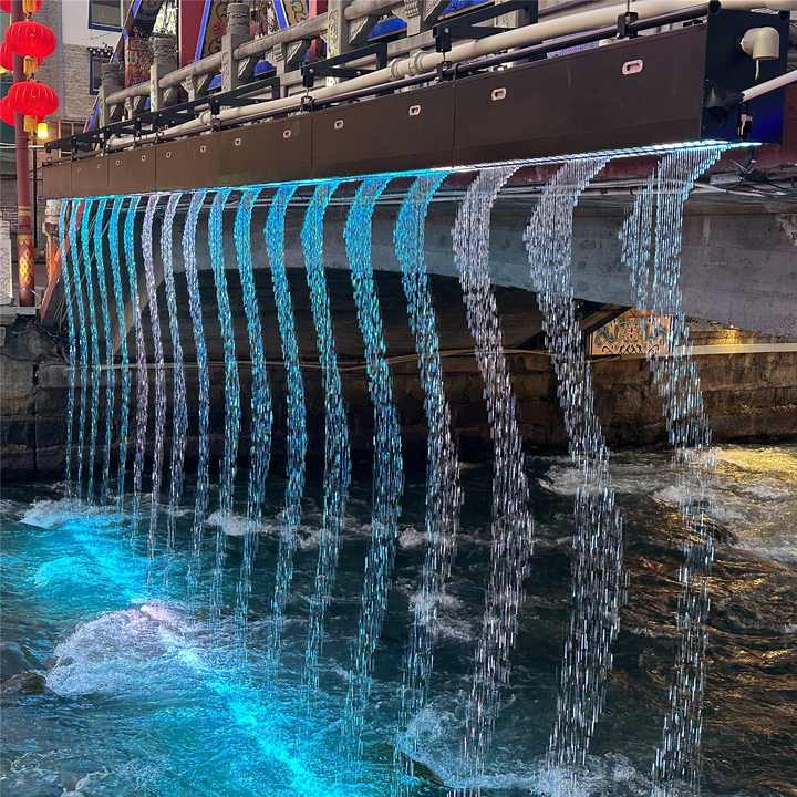 Modern Home Garden Decor Stainless Steel Digital Raining Water Curtain Screen Hot Sale Fountain Water Printer