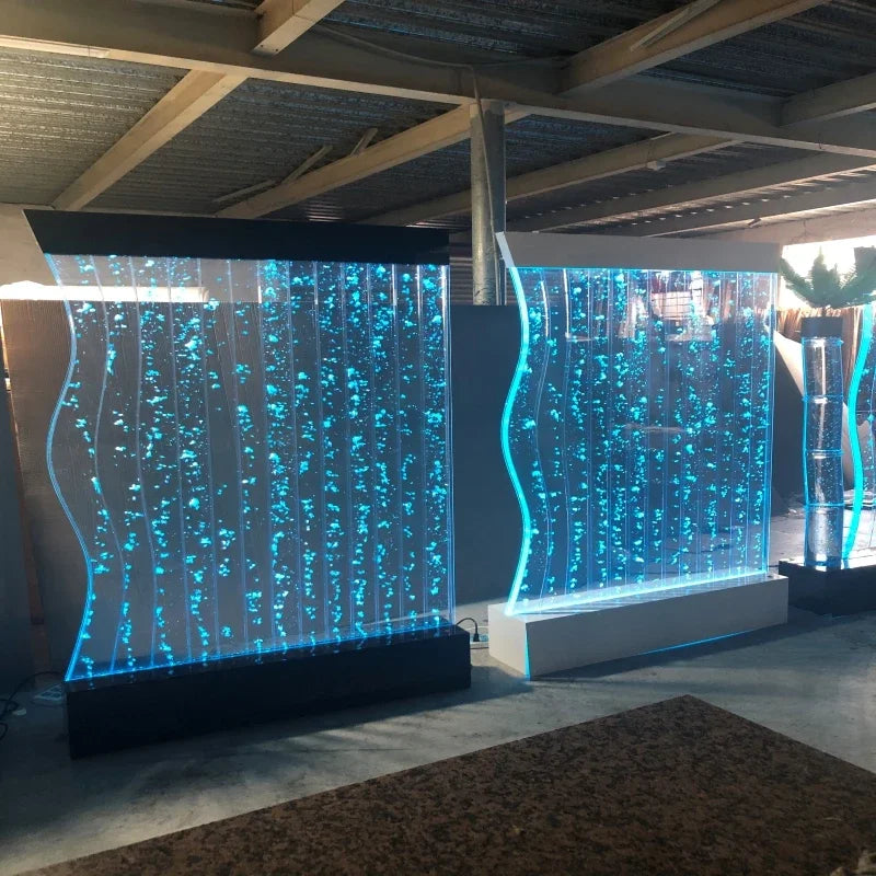 Large water curtain wall, running water screen, acrylic bubble water curtain