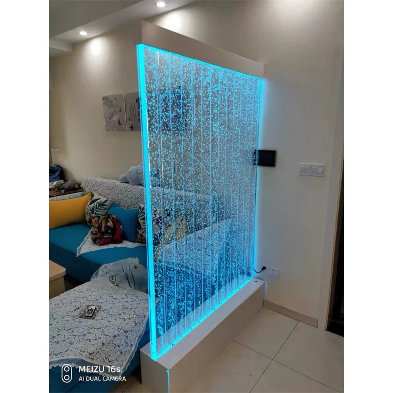 Bubble Flowing Screen Decoration Water Curtain Wall Water Dance, Wine Cabinet Rural Beauty Salon Partition Entrance