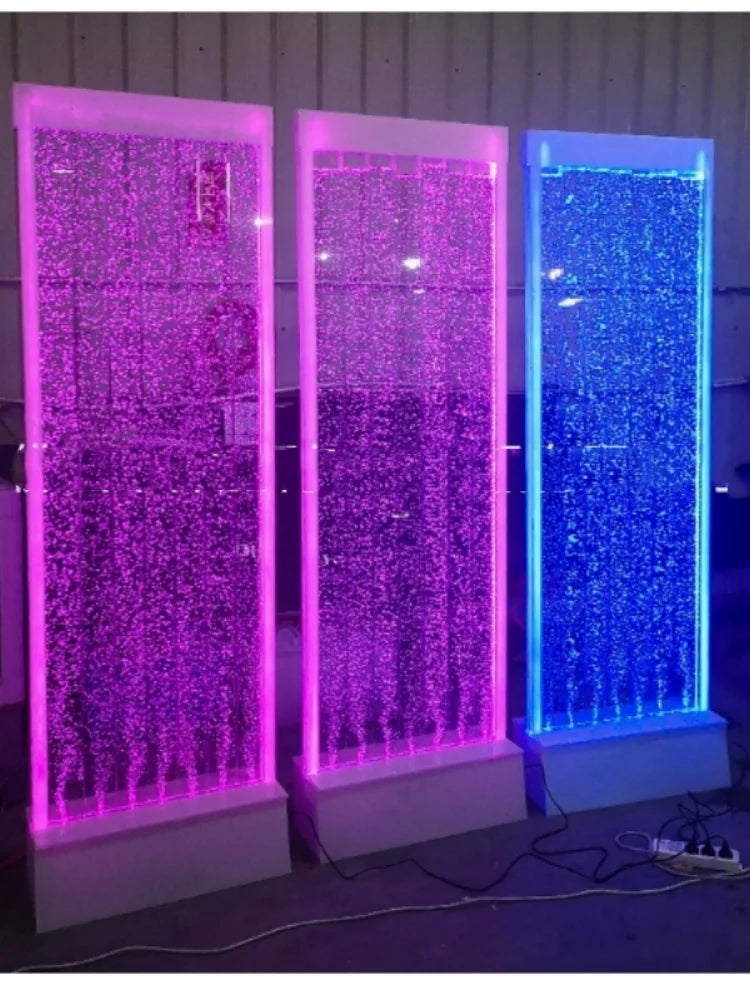 Large hotel bubble water curtain wall, partition wall, water flow screen, feng shui dance screen, water landscape