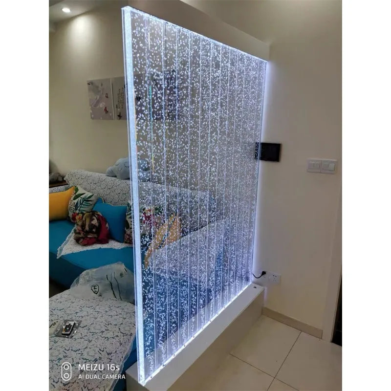 Bubble Flowing Screen Decoration Water Curtain Wall Water Dance, Wine Cabinet Rural Beauty Salon Partition Entrance