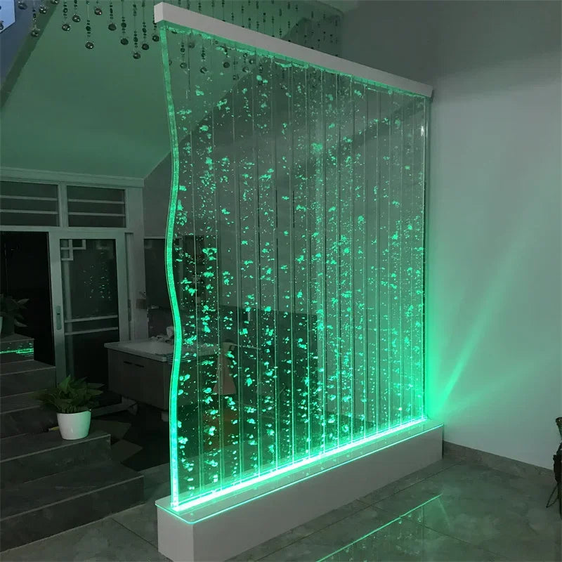 Large water curtain wall, running water screen, acrylic bubble water curtain