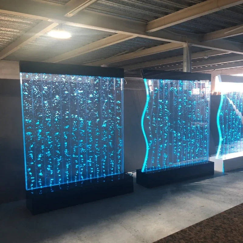 Large water curtain wall, running water screen, acrylic bubble water curtain