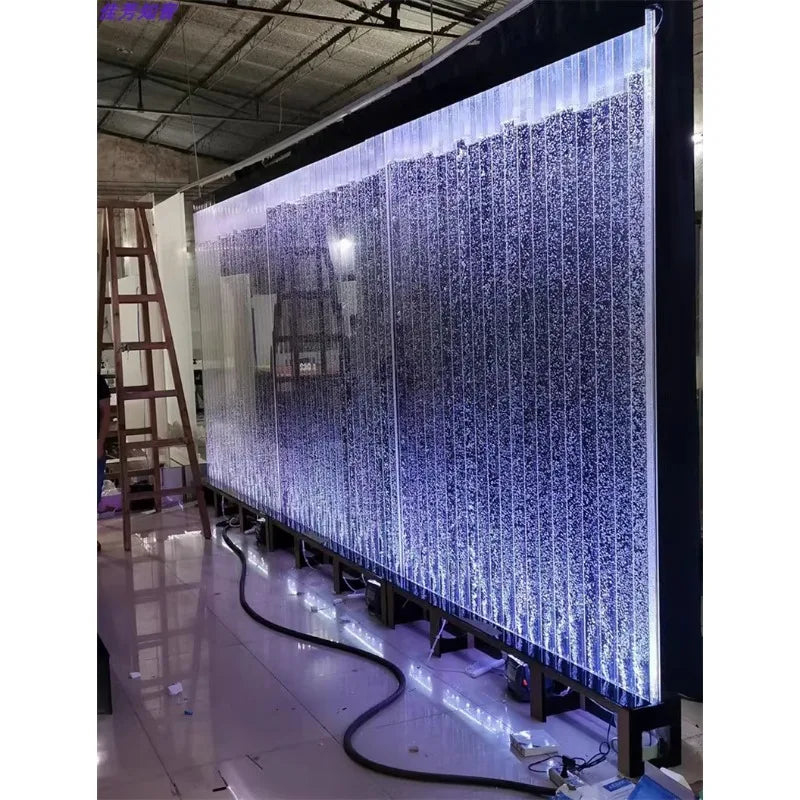 Bubble Flowing Screen Decoration Water Curtain Wall Water Dance, Wine Cabinet Rural Beauty Salon Partition Entrance