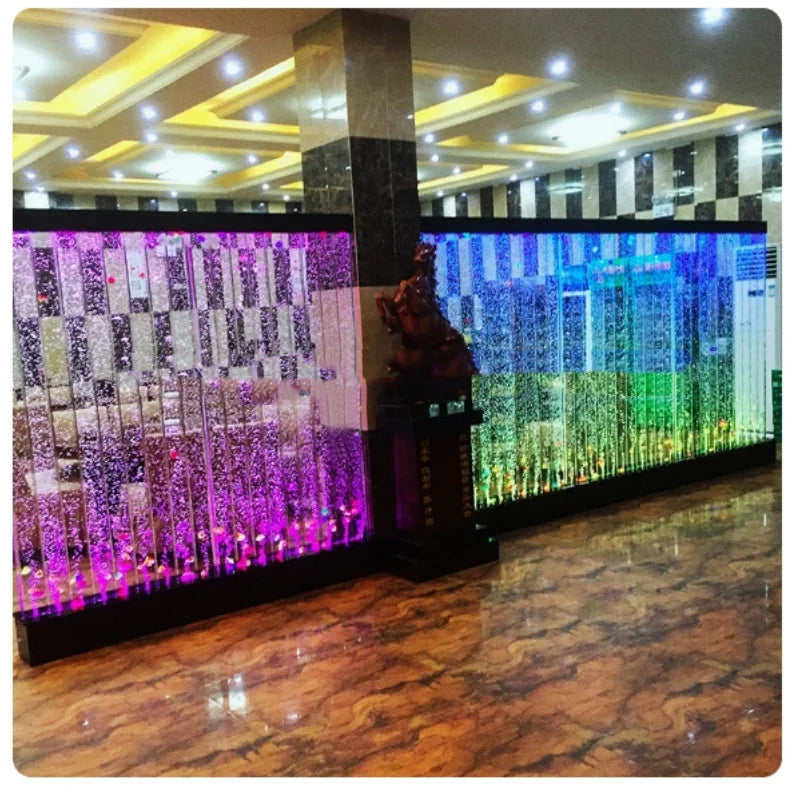 Large hotel bubble water curtain wall, partition wall, water flow screen, feng shui dance screen, water landscape