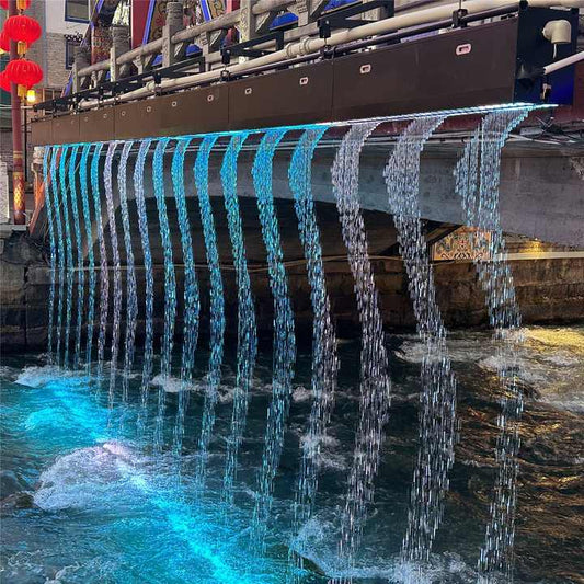 Modern Home Garden Decor Stainless Steel Digital Raining Water Curtain Screen Hot Sale Fountain Water Printer