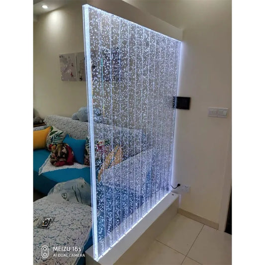 Bubble Flowing Screen Decoration Water Curtain Wall Water Dance, Wine Cabinet Rural Beauty Salon Partition Entrance