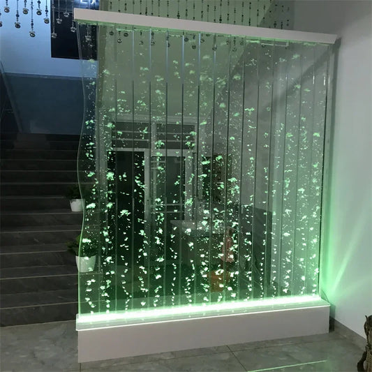 Large water curtain wall, running water screen, acrylic bubble water curtain
